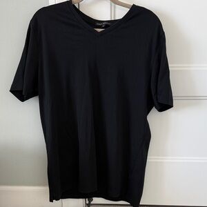 Banana Republic Black Short Sleeve V-Neck Tee